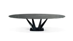 ALLIAGE | Dining Table Barrel/Oval - Marmi Grey Ceramic -Exquisite Furniture Store Alliage TR 220 ovale vue02