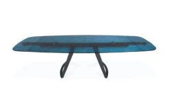 IROISE | Dining Table With Extensions - Blue Glass