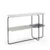 MILETO | Console - Carrara Marble & Grey Marble